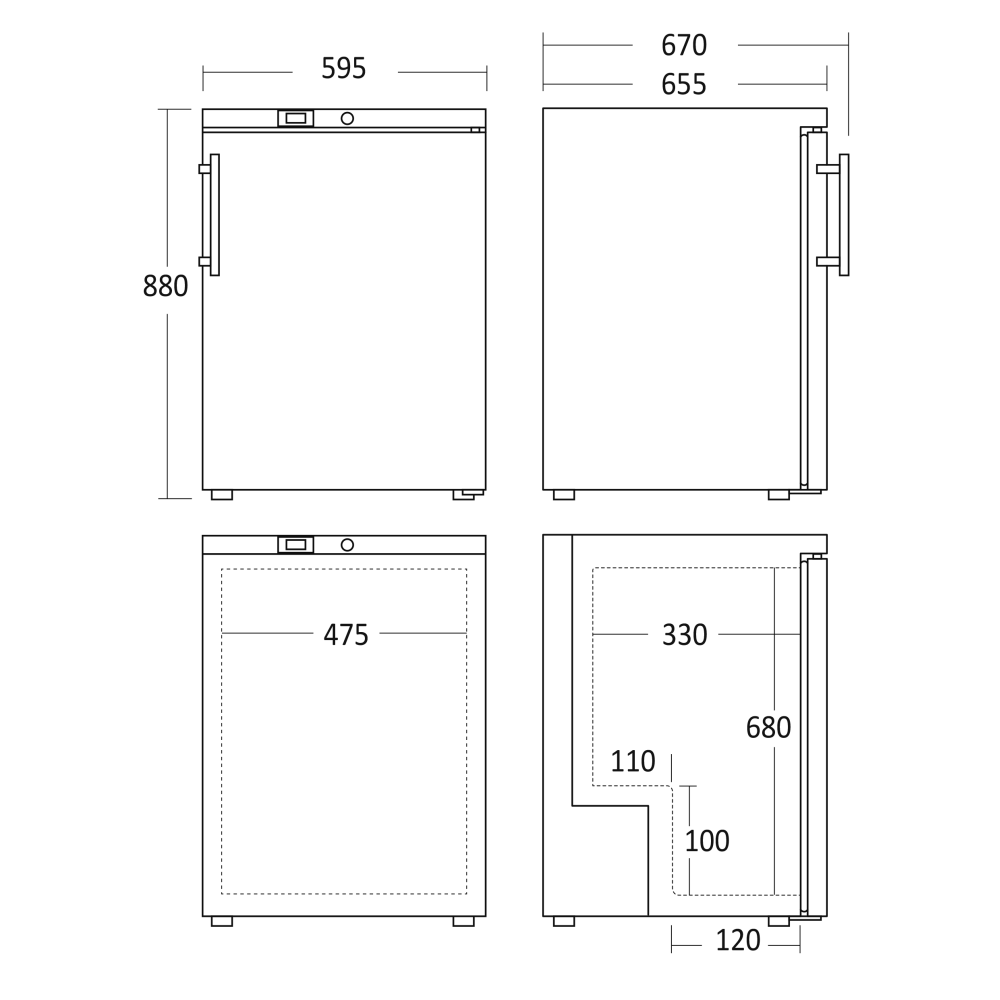 Upright freezer SCANDOMESTIC 31328610000GUF190W