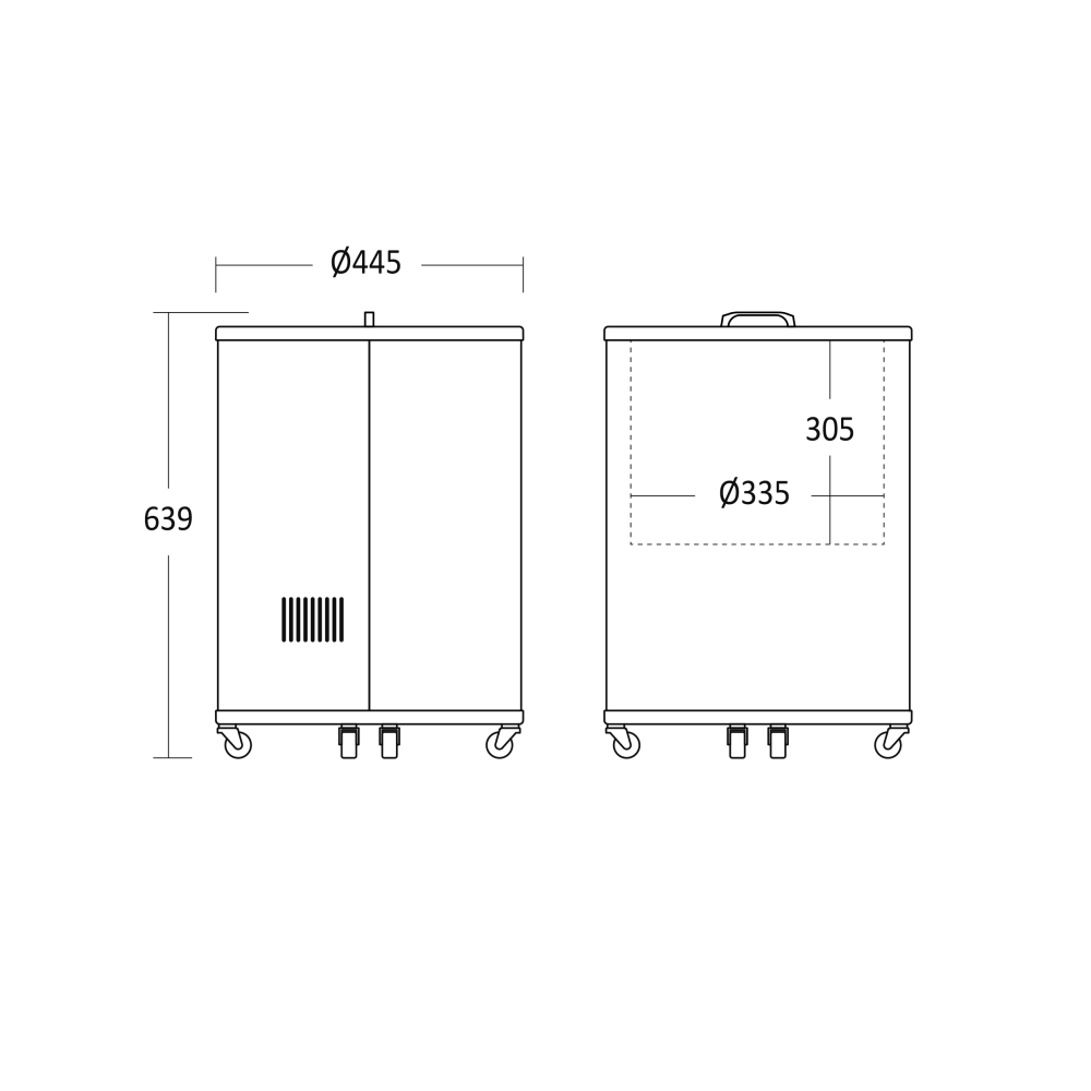 Cylindrical can display cabinet SCANDOMESTIC 26311210000CC30BC