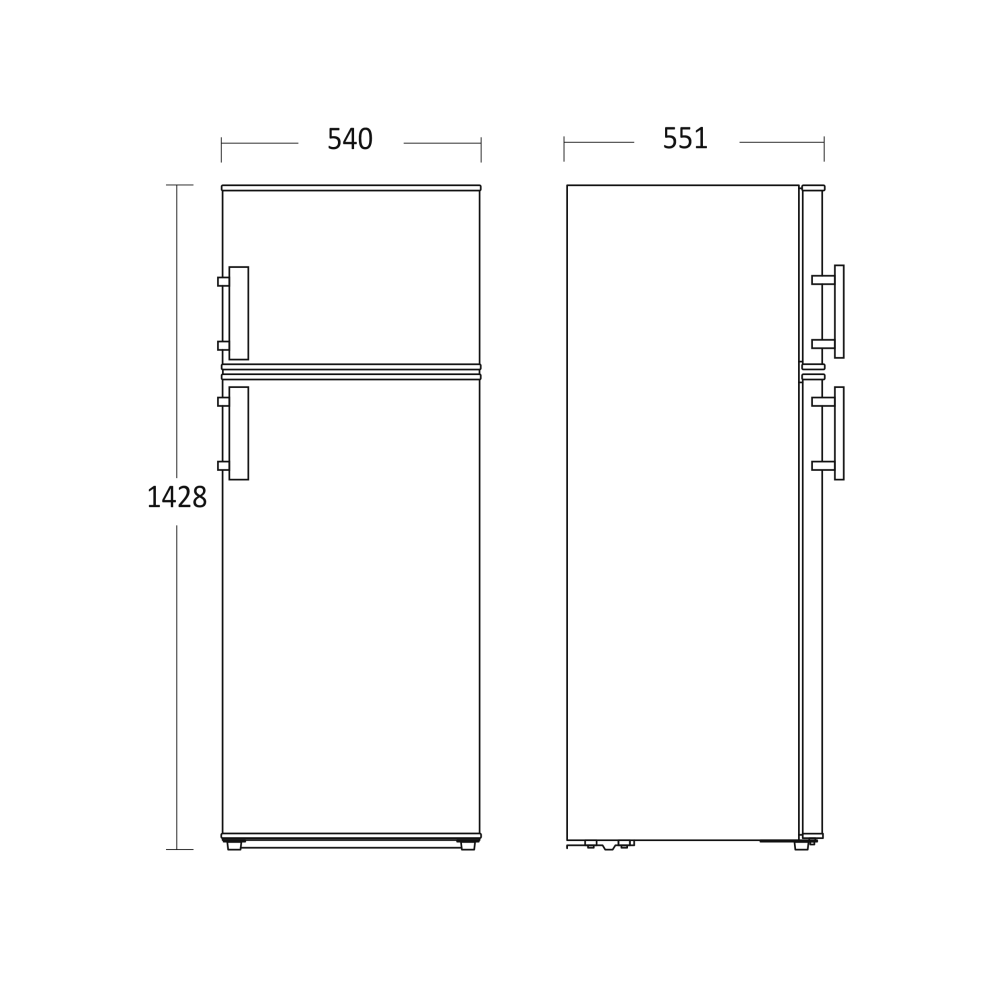 Refrigerator Scandomestic HOME 01033510000CBF211WD