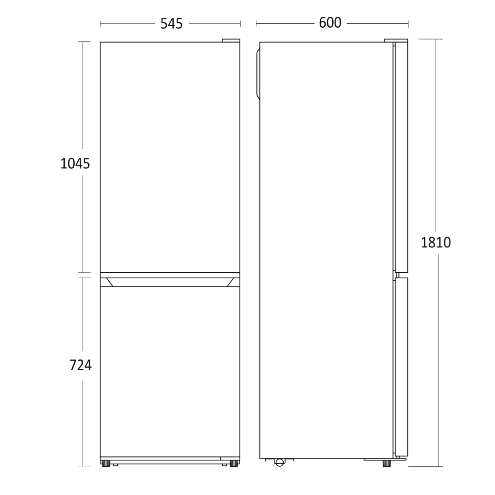 Fridge-freezer Scandomestic HOME 61033510000CBF253NFXE