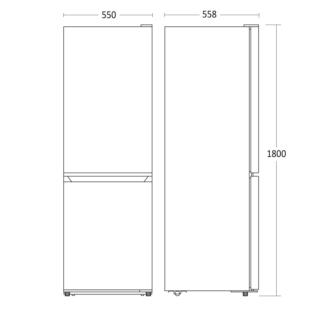 Fridge-freezer Scandomestic HOME 57033510000CBF269WE