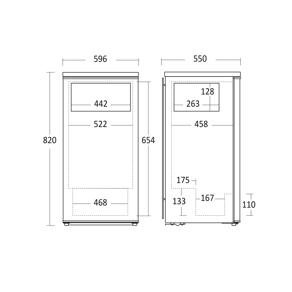 Fridge-freezer Scandomestic HOME 31033610000BIC111WE