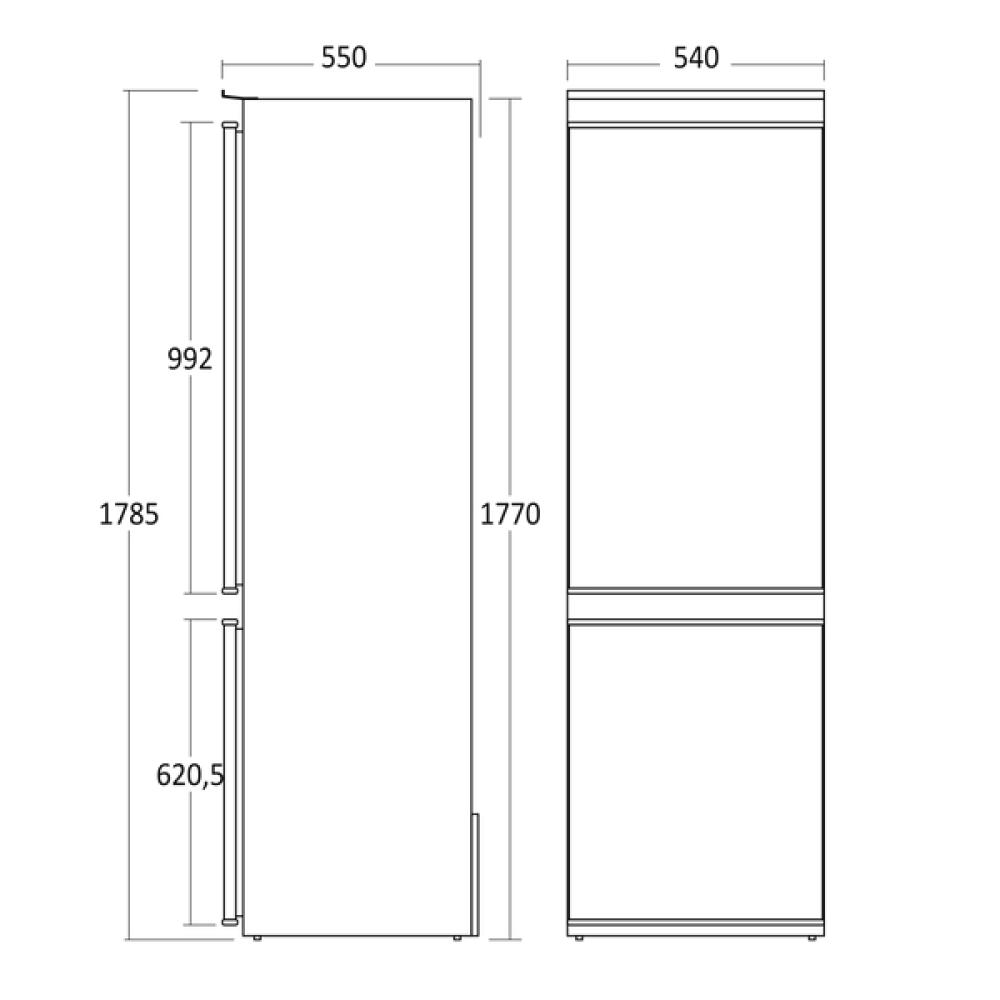Fridge-freezer Scandomestic HOME 33033610000CBI267NFWD