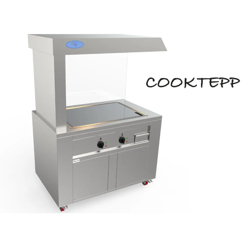 Cooking station with built-in teppanyaki griddle CASTA CCOOKTEP800