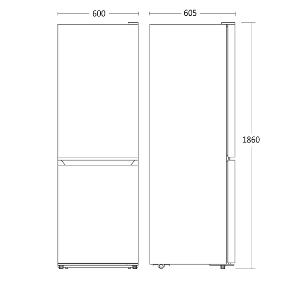 Fridge-freezer Scandomestic HOME 61033510000CBF293NFWD