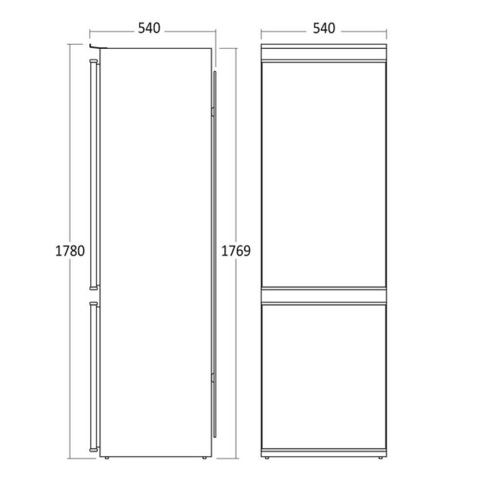Fridge-freezer Scandomestic HOME 61033610000BIC249WE