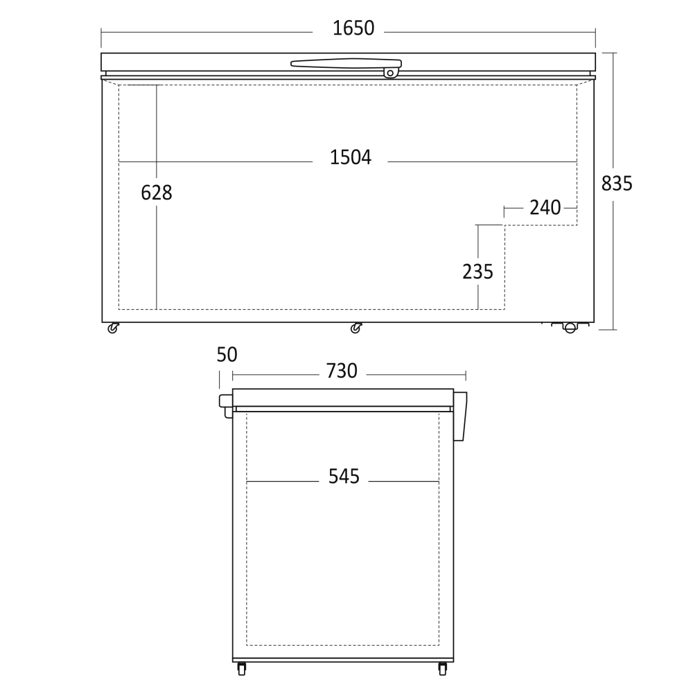 Chest freezer Scandomestic HOME 01124210000CF500WE