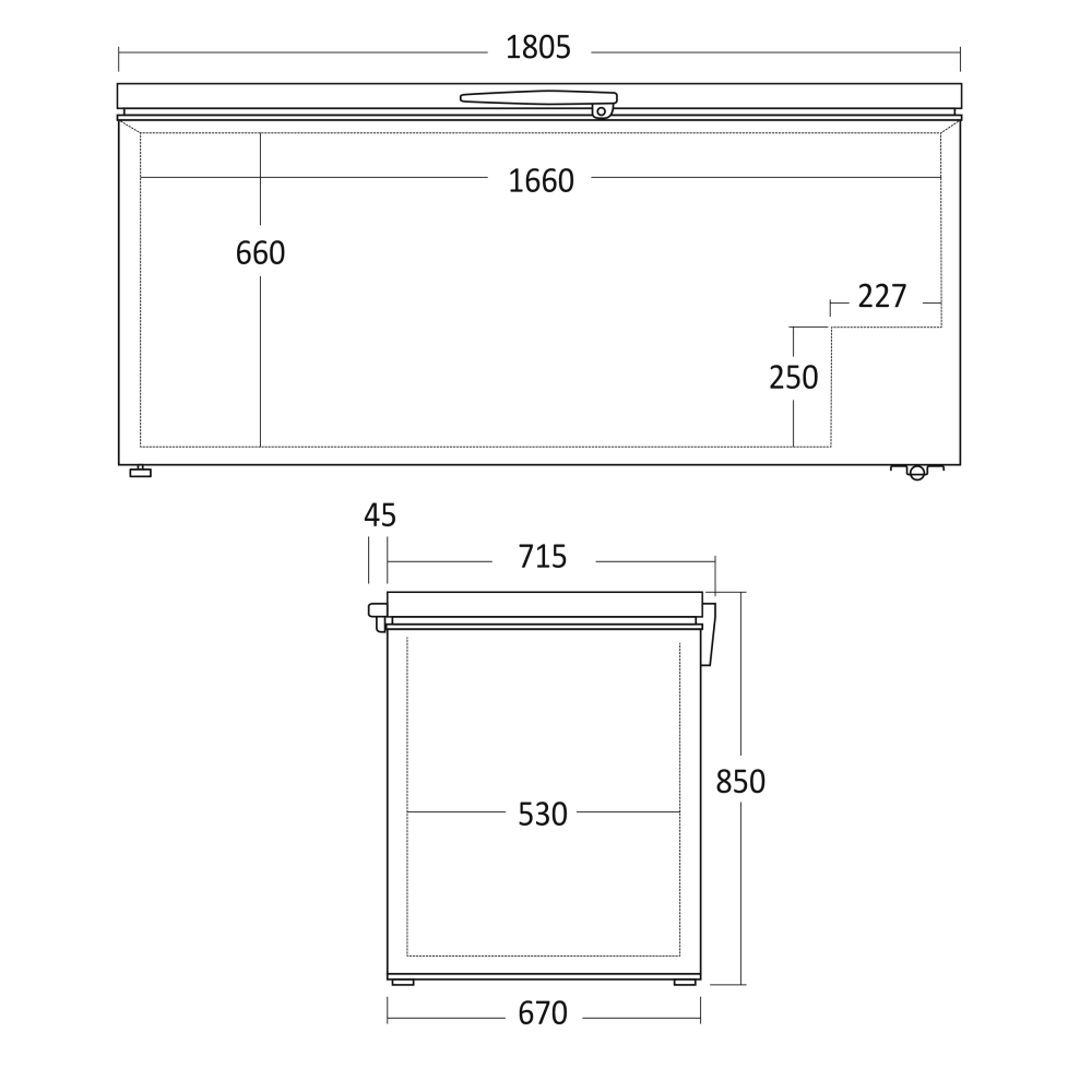 Chest freezer Scandomestic HOME 27124210000CF560WE