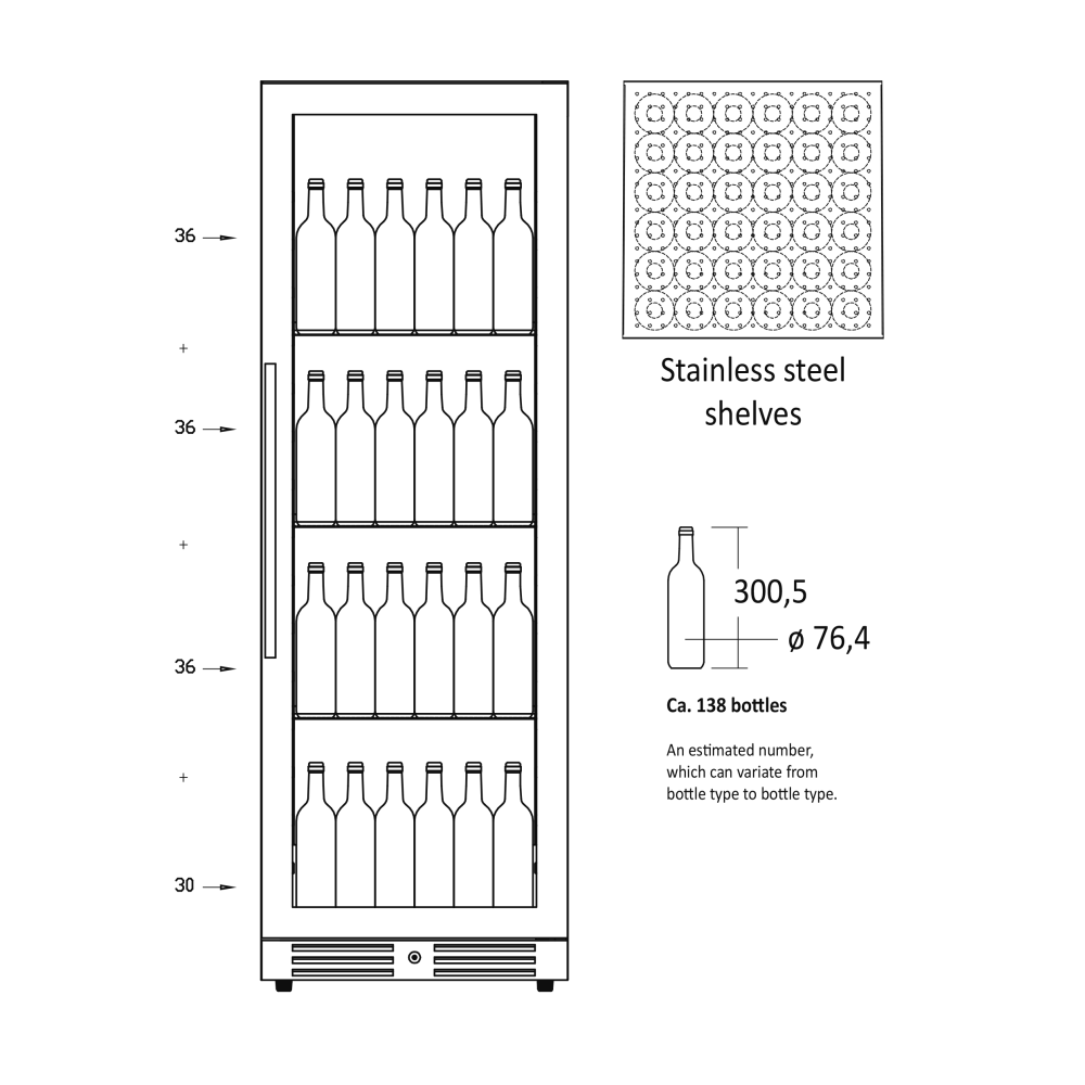 Wine refrigerator SCANDOMESTIC 46411810000SV138B