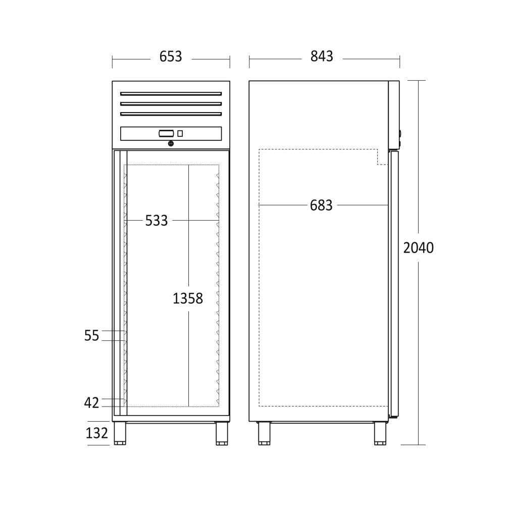 Upright freezer SCANDOMESTIC 63328610000GUF700X