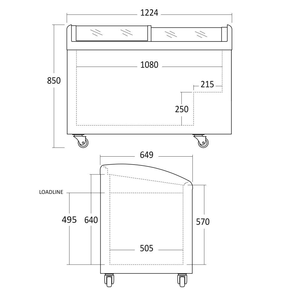 Chest freezer showcase SCANDOMESTIC 23424310000IC352D