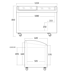 Chest freezer showcase SCANDOMESTIC 23424310000IC352D