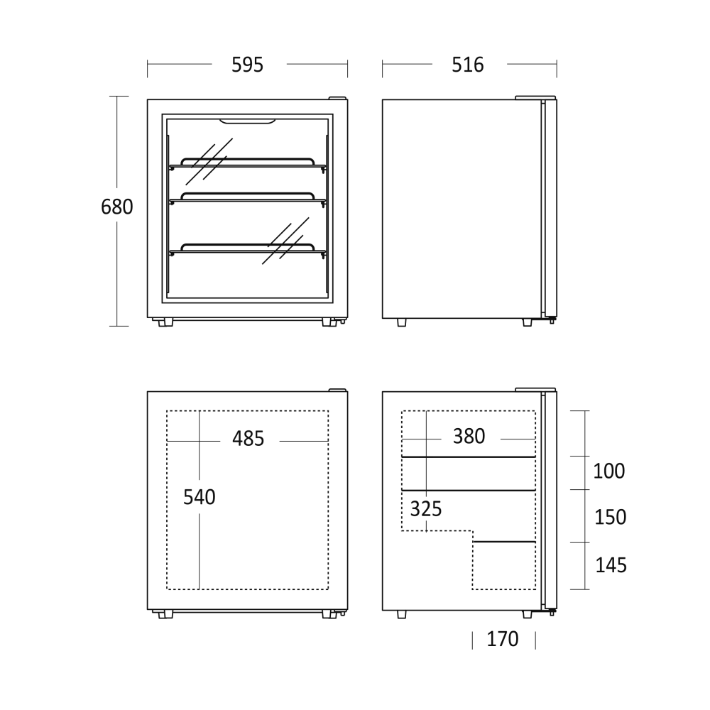 Mini display freezer SCANDOMESTIC 27320076E10000
