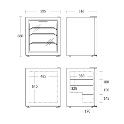 Mini display freezer SCANDOMESTIC 27320076E10000