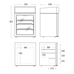 Mini display freezer SCANDOMESTIC 27320092E10000