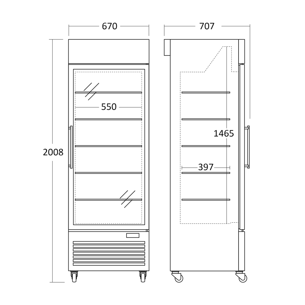 Display freezer SCANDOMESTIC 25324010000DF400BD