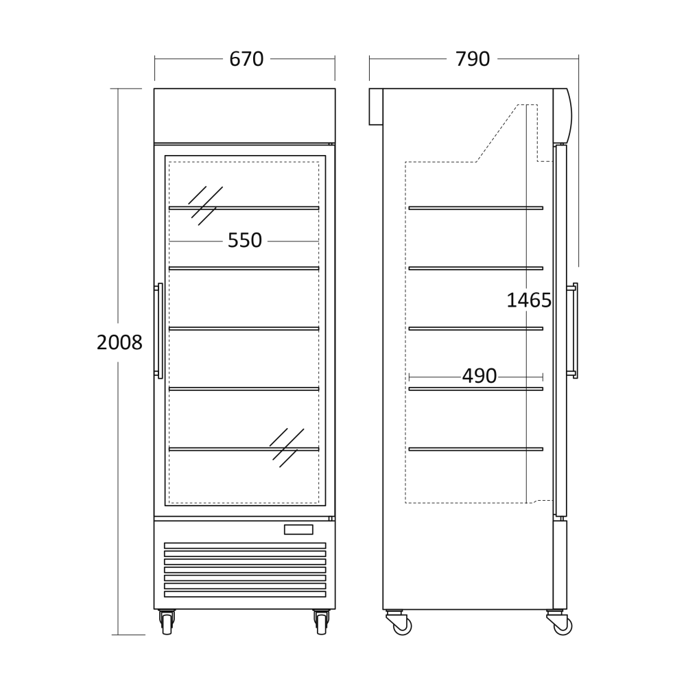 Display freezer SCANDOMESTIC 253240DF500BD