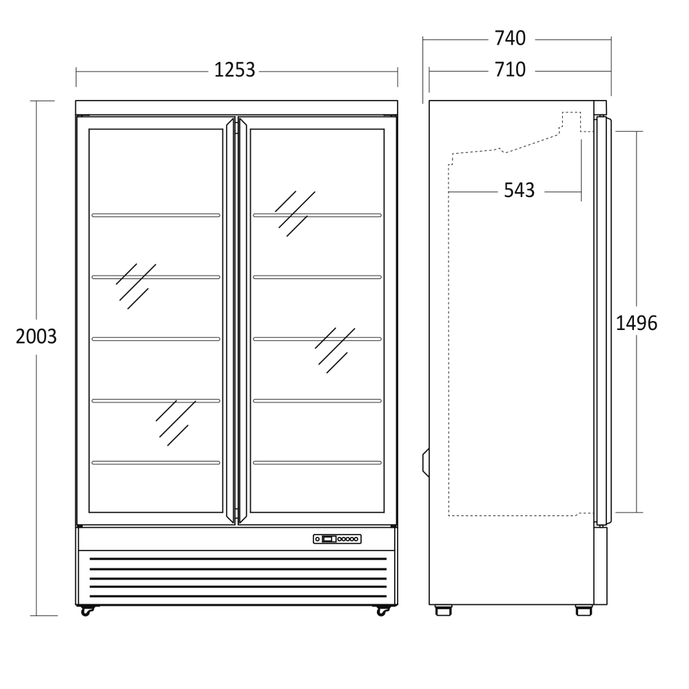 Display freezer SCANDOMESTIC 25324010000DF1006BD