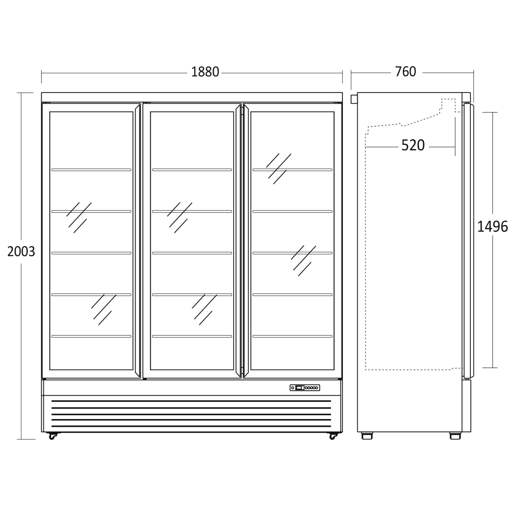 Display freezer SCANDOMESTIC 25324010000DF1563BD