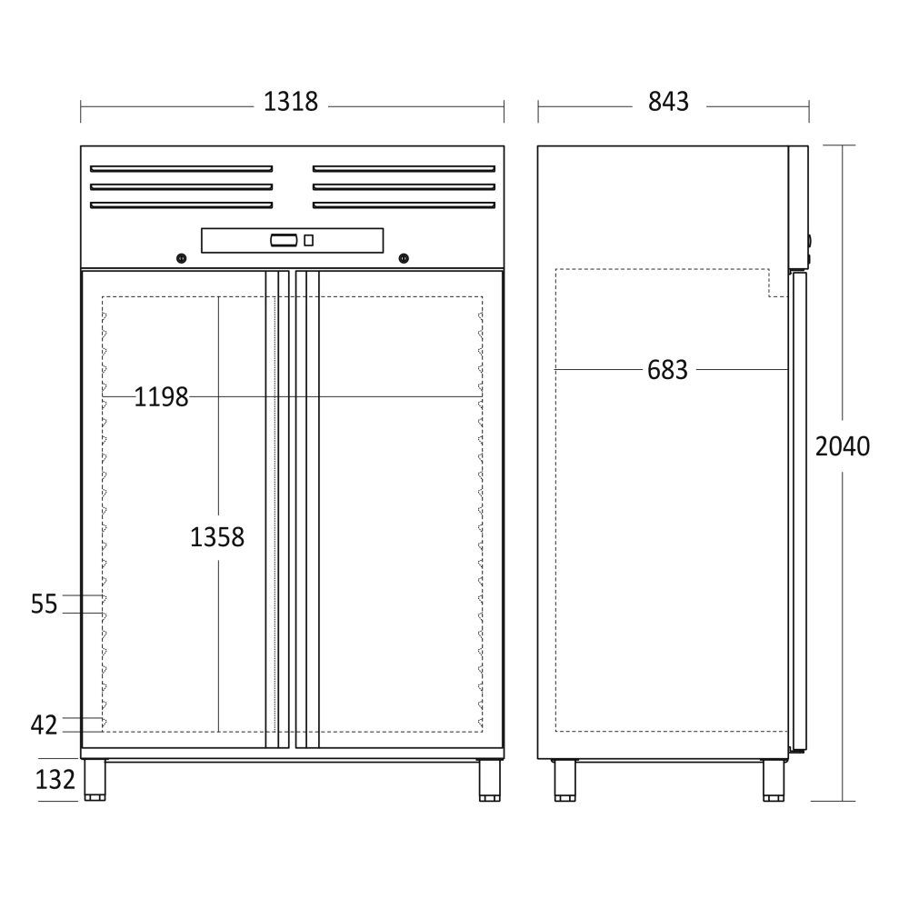 Refrigerator SCANDOMESTIC 63318510000GUR1400X