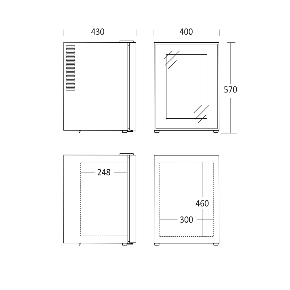 Bar refrigerator SCANDOMESTIC 43010034BGD10000