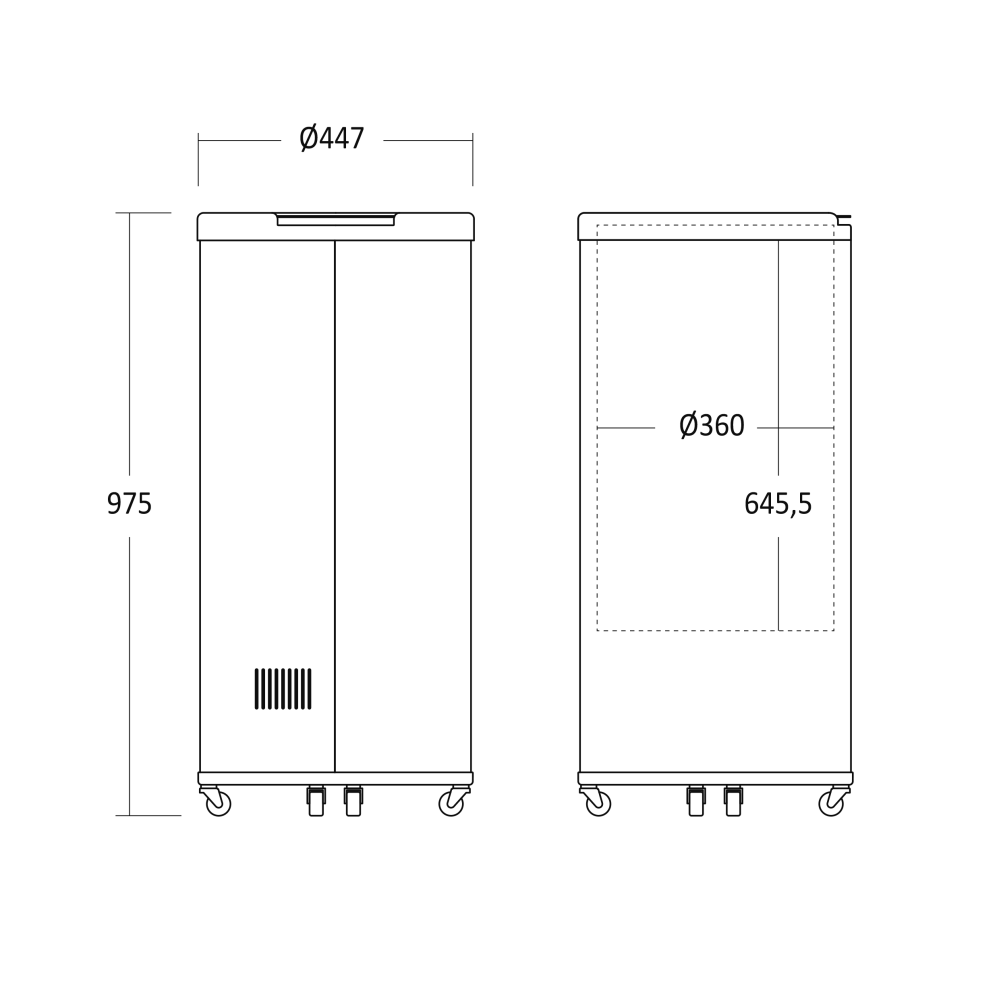 Cylindrical can display cabinet SCANDOMESTIC 26311210000CC66BCLL