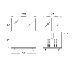 Cylindrical can display cabinet SCANDOMESTIC 34310111E10000