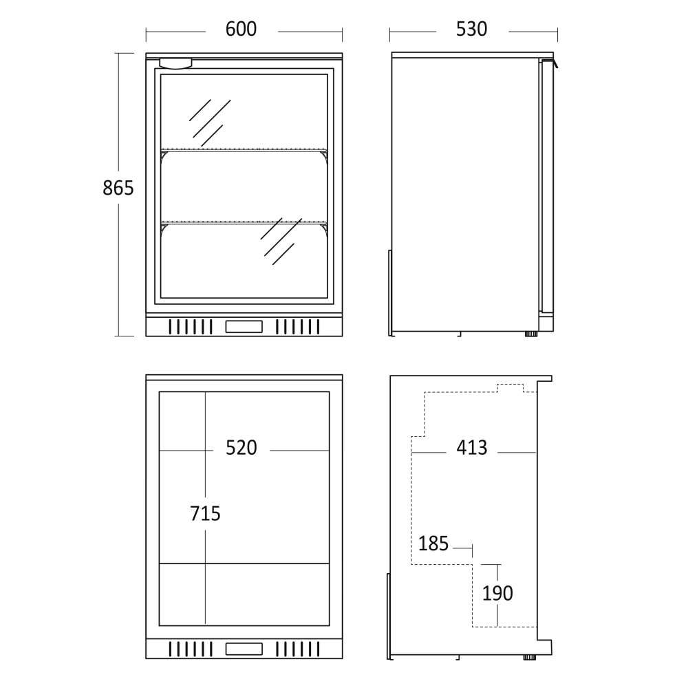 Refrigerated display cabinet SCANDOMESTIC 26311010000BB141HBA