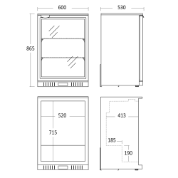Refrigerated display cabinet SCANDOMESTIC 26311010000BB141HBA
