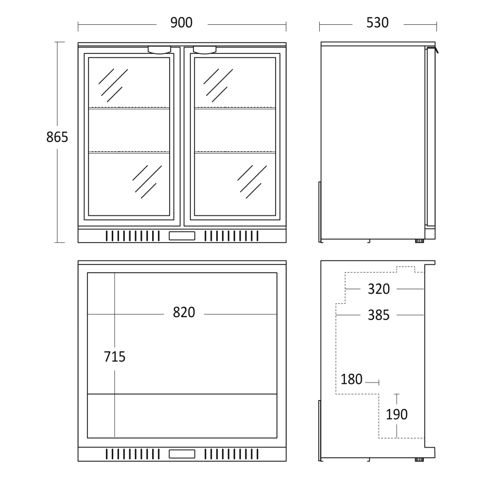 Refrigerated display cabinet SCANDOMESTIC 26311010000BB211HBA