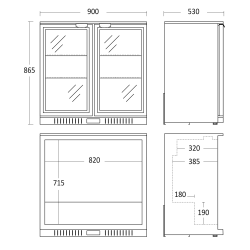 Refrigerated display cabinet SCANDOMESTIC 26311010000BB211HBA