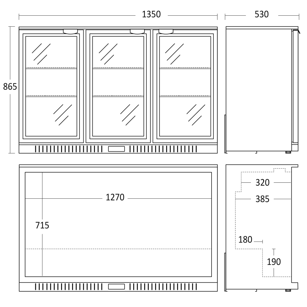 Refrigerated display cabinet SCANDOMESTIC 26311010000BB311HBA