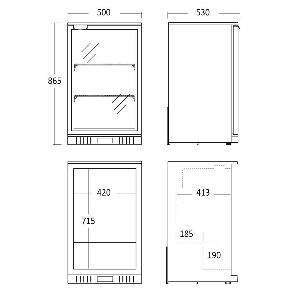 Refrigerated display cabinet SCANDOMESTIC 26311010000SC131HE