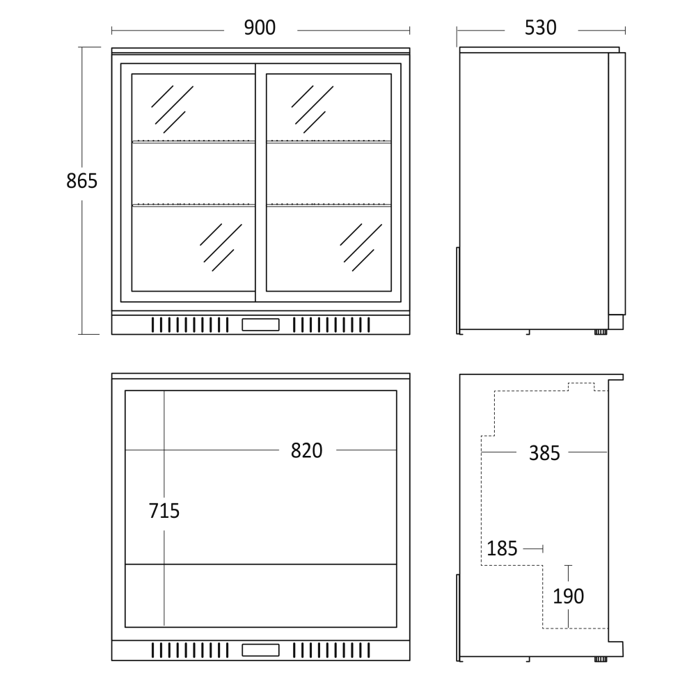 Refrigerated display cabinet SCANDOMESTIC 26310211SLE110000