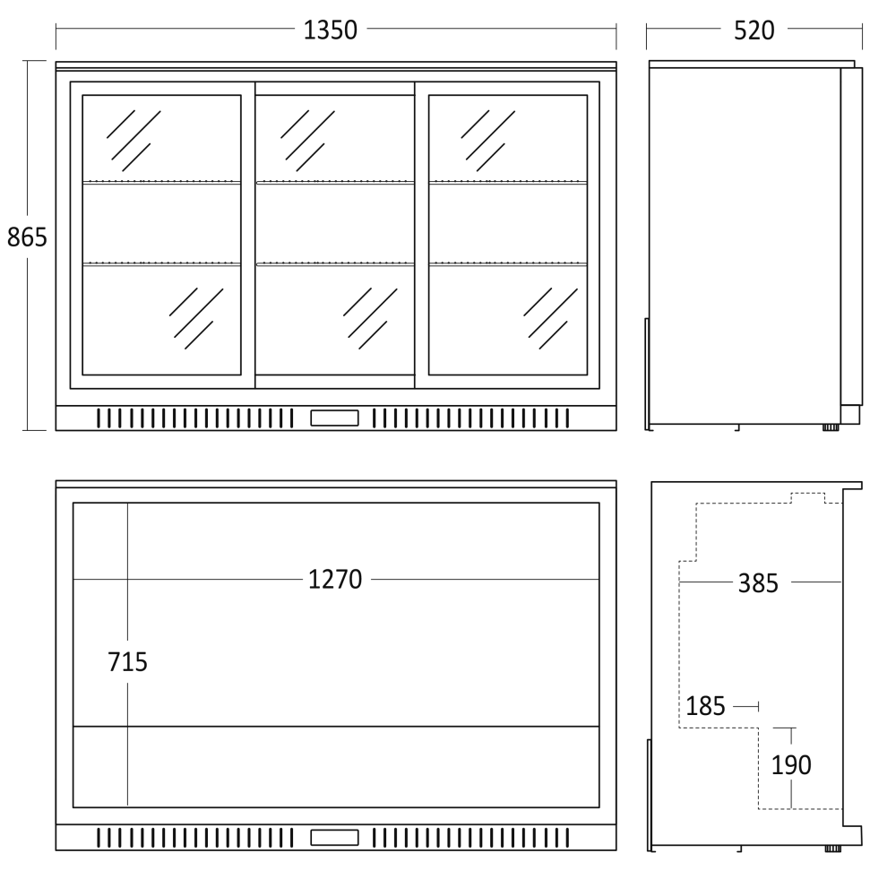 Refrigerated display cabinet SCANDOMESTIC 26310311SLE310000
