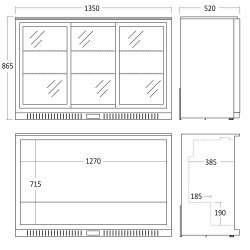 Refrigerated display cabinet SCANDOMESTIC 26310311SLE310000