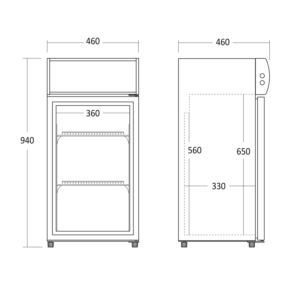 Refrigerated display cabinet SCANDOMESTIC 26310081BE10000