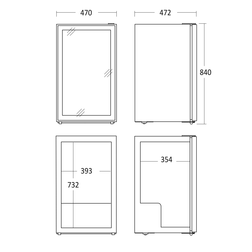 Refrigerated display cabinet SCANDOMESTIC 35311110000DC98BB