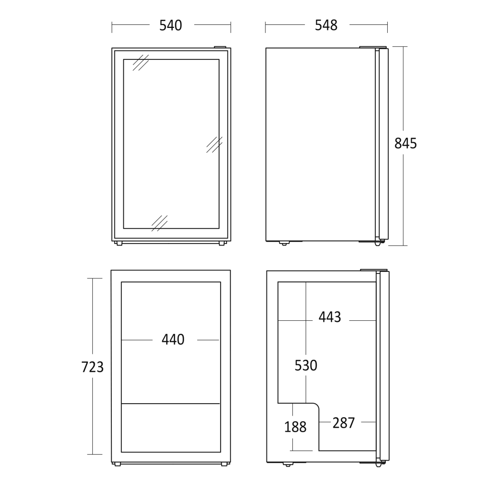 Refrigerated display cabinet SCANDOMESTIC 35311110000DC126BB