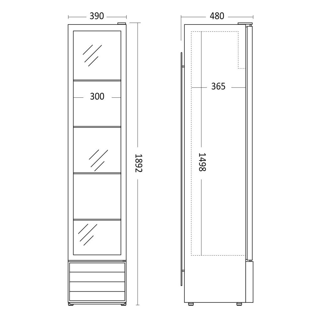 Refrigerated display cabinet SCANDOMESTIC 26311110000SD226BE