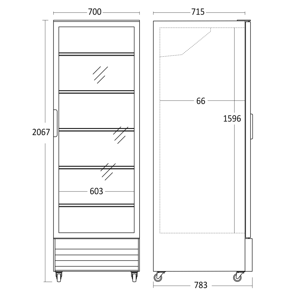 Refrigerated display cabinet SCANDOMESTIC 26310726BE10000