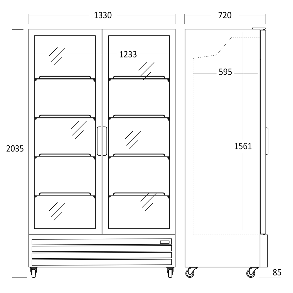 Refrigerated display cabinet SCANDOMESTIC 26311110000SD1326BE