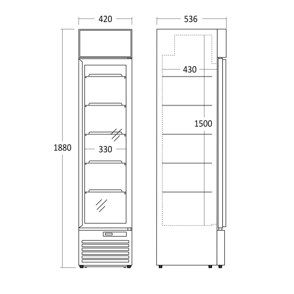 Refrigerated display cabinet SCANDOMESTIC 263111DCC159BD