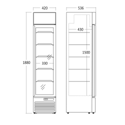 Refrigerated display cabinet SCANDOMESTIC 263111DCC159BD