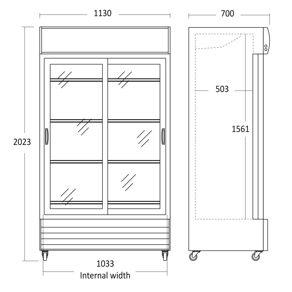 Refrigerated display cabinet SCANDOMESTIC 26311002BSLE10000