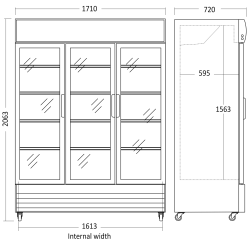 Refrigerated display cabinet SCANDOMESTIC 26311502HE310000