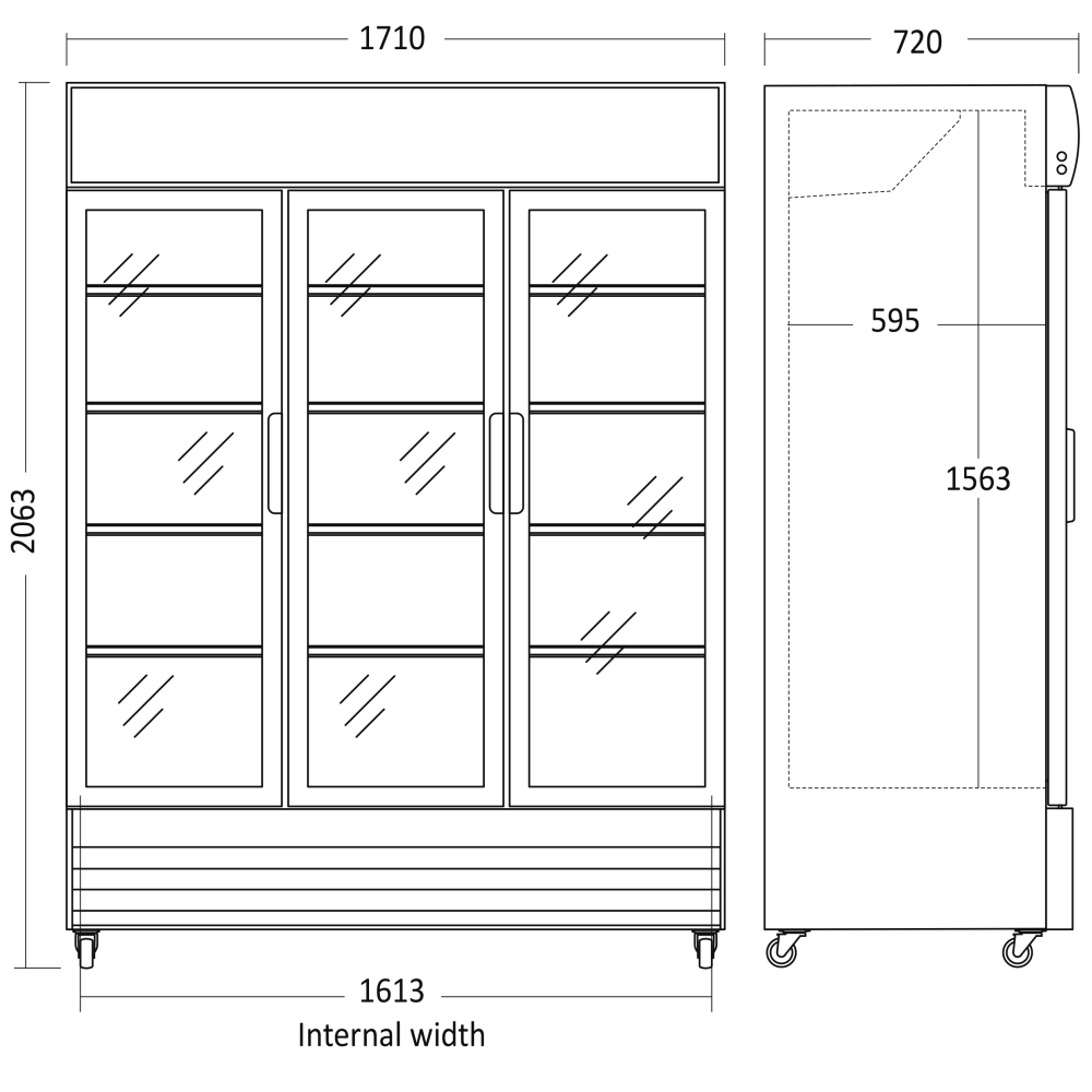 Refrigerated display cabinet SCANDOMESTIC 26311502BHE100000