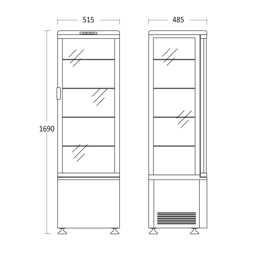 Refrigerated display cabinet SCANDOMESTIC 19310237WE10000
