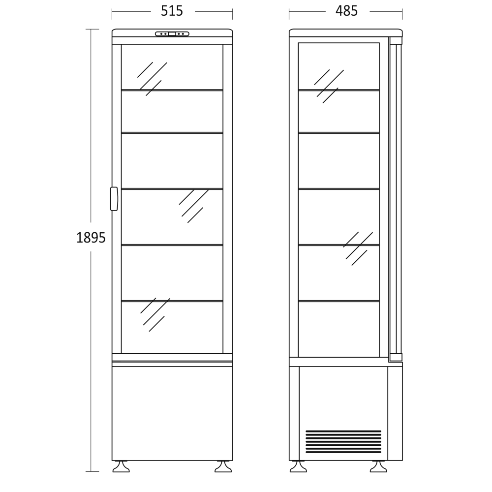 Refrigerated display cabinet SCANDOMESTIC 19310287WE10000