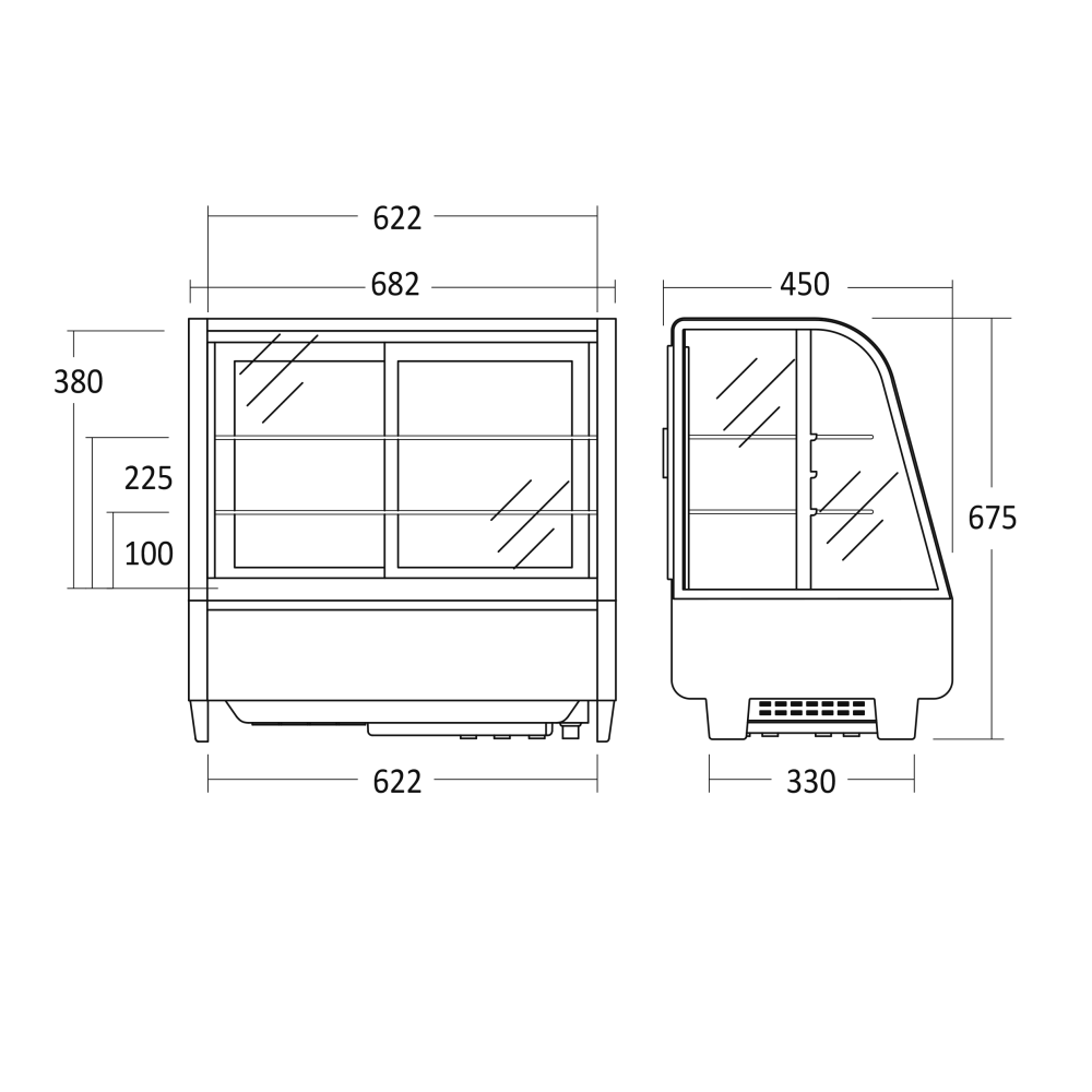 Refrigerated display cabinet SCANDOMESTIC 19310101BE10000